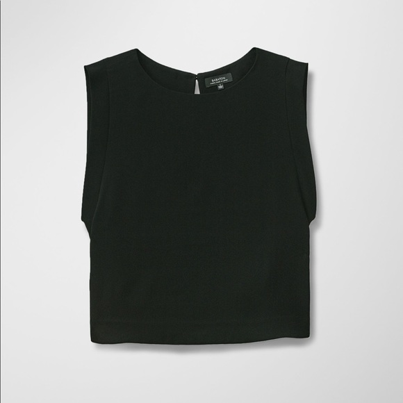 Aritzia Babaton Black Simon Sleeveless Blouse - Picture 3 of 6